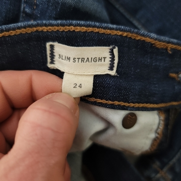Madewell Slim Straight High Waist Blue Jean Sz 24 - Picture 7 of 10